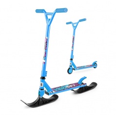 Трюковый самокат-снегокат с лыжами и колесами Small Rider Combo Runner BMX (синий)