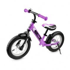 Легкий алюминиевый беговел с надувными колесами Small Rider Roadster 2 AIR (фиолетовый)