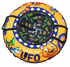 Надувные санки-ватрушка (тюбинг) Small Rider UFO (CZ) (оранжевый тигренок)