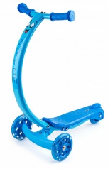 Самокат с изогнутой ручкой и светящимися колесами Zycom Zipster (Зайком Зипстер) (синий)